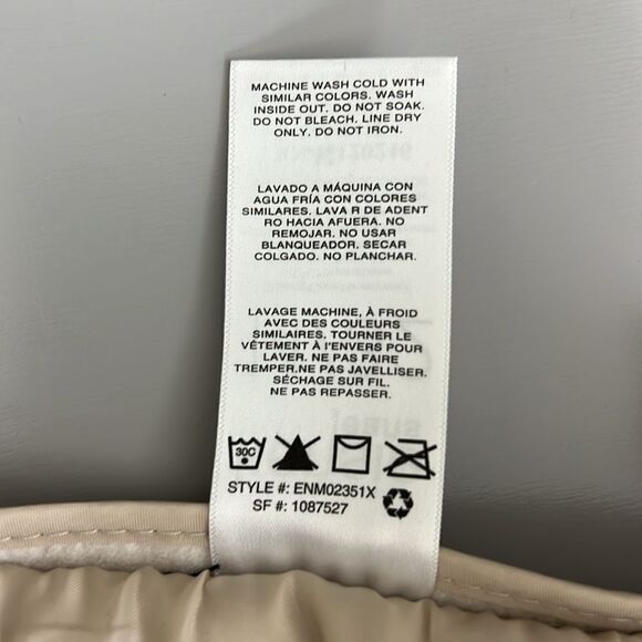 089 New Kensie Vegan Leather Pants in Cream Size 14 - Picture 7 of 9